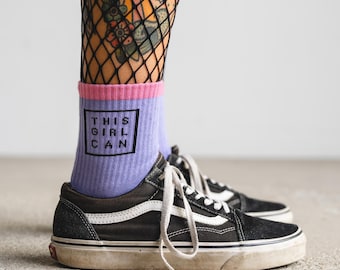 This Girl can ,limitiert & nachhaltig produziert , lila, rosa, feminism, Bio-Baumwolle