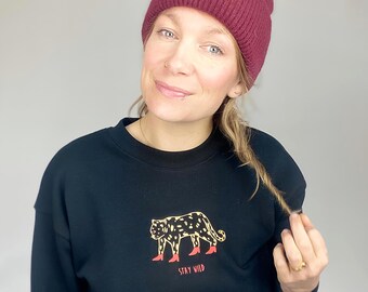 Feminist knitted hat made of angora, feminism, GIRL POWER, This Girl Can, blue, dusty rose
