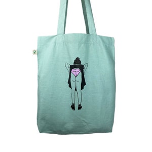 Stoffbeutel, handbedruckt, I couldn't care less, Bodypositivity, Feminismus, Fairtrade