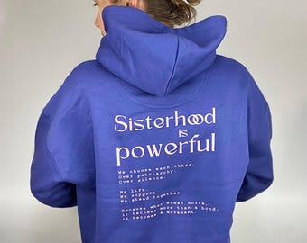 Fairtrade Hoodie | Sisterhood | Backprint | Statement hoodie