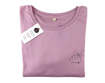 T-Shirt, Mittelfinger,Feminismus, Illustration, Stinkefinger, Fairtrade