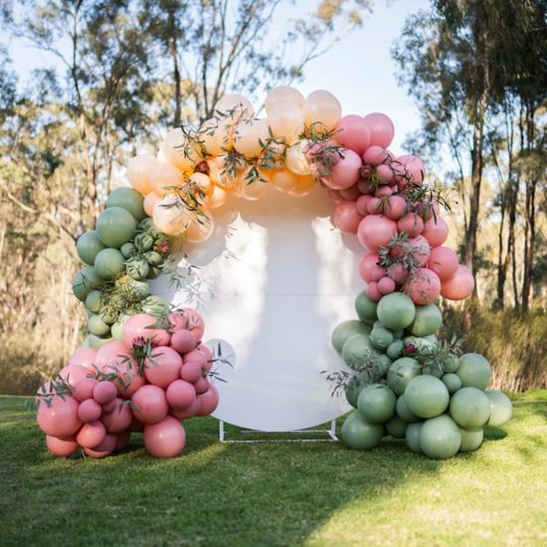 Toile Fond Baby Shower Or Eucalyptus 1,5x0,9m - Décoration Photographie Nouveau-Né Thème Nature
