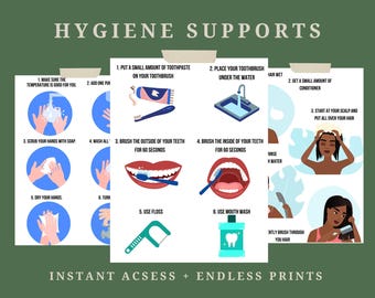 Self-Care Routines, Visual Aid for Hygiene, Toothbrushing Routine, Handwashing for Kids, Dementia Care, Bathroom Visual Reminders, Toliet