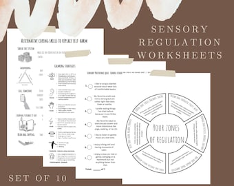 Sensory Regulation Worksheets: Coping Skills & Calming Strategies