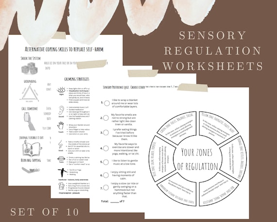 Sensory Regulation Worksheets: Coping Skills & Calming Strategies