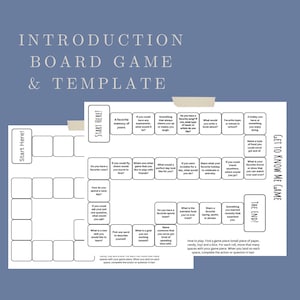 Get to Know Me Game, Board Game Template, Introduction Games, Substitute Materials, Teacher Templates, Therapy Games, DIY Board Game