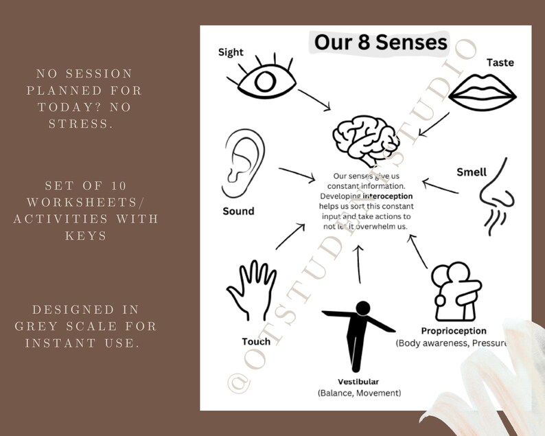 Sensory Intervention Ideas Therapy Session Handouts Sensory Regulation Worksheets Occupational Therapy Interventions Social Work Child Life Specialist Paraprofessional OT Ideas Pediatric Session Ideas Teacher Education Worksheets Teens Adults