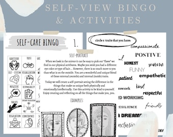 Self-Portrait Activity, Build Self-Love, Activity Ideas for Kids, Activity Ideas for Adults, Self-Awareness Activities, Bingo For Kids