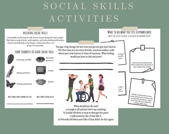 Social Skills Workbook, Neuroaffirming Social Scenarios, Occupational Therapy Worksheets, Mental Health Worksheet, School Counselor Ideas