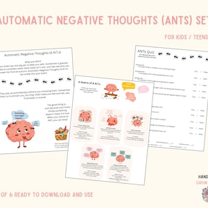Automatische negatieve gedachten, cognitieve vertekening bij kinderen, omgaan met negatieve gedachten bij tieners, ANTs-activiteitsideeën, gedachtenverspreiding