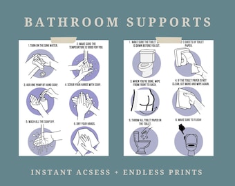 Toileting & Handwashing Visual Guide: Bathroom Routine (Digital Download)
