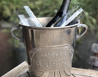 Antique MOET & CHANDON 1920’s Champagne cooler, ice bucket, wine cooler. Made by ARGIT. Vase, Bistro, Bar vintage