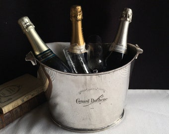 XXL vintage Canard Duchene verzilverde champagneemmer, wijnkoeler. MEERDERE FLES, dubbele Magnum