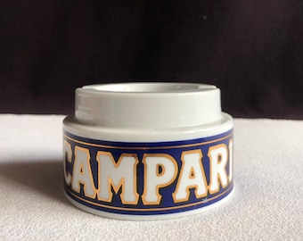 Vintage FRANZÖSISCHE “CAMPARI” Ascher / Aschenbecher. 1980 Thun Design. Bar, Bistro, Werbung, Sammlung. Sehr seltenes Modell.