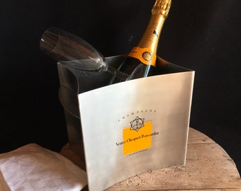 Vintage Veuve Clicnot Champagner Eiskübel, Edelstahl Weinkühler