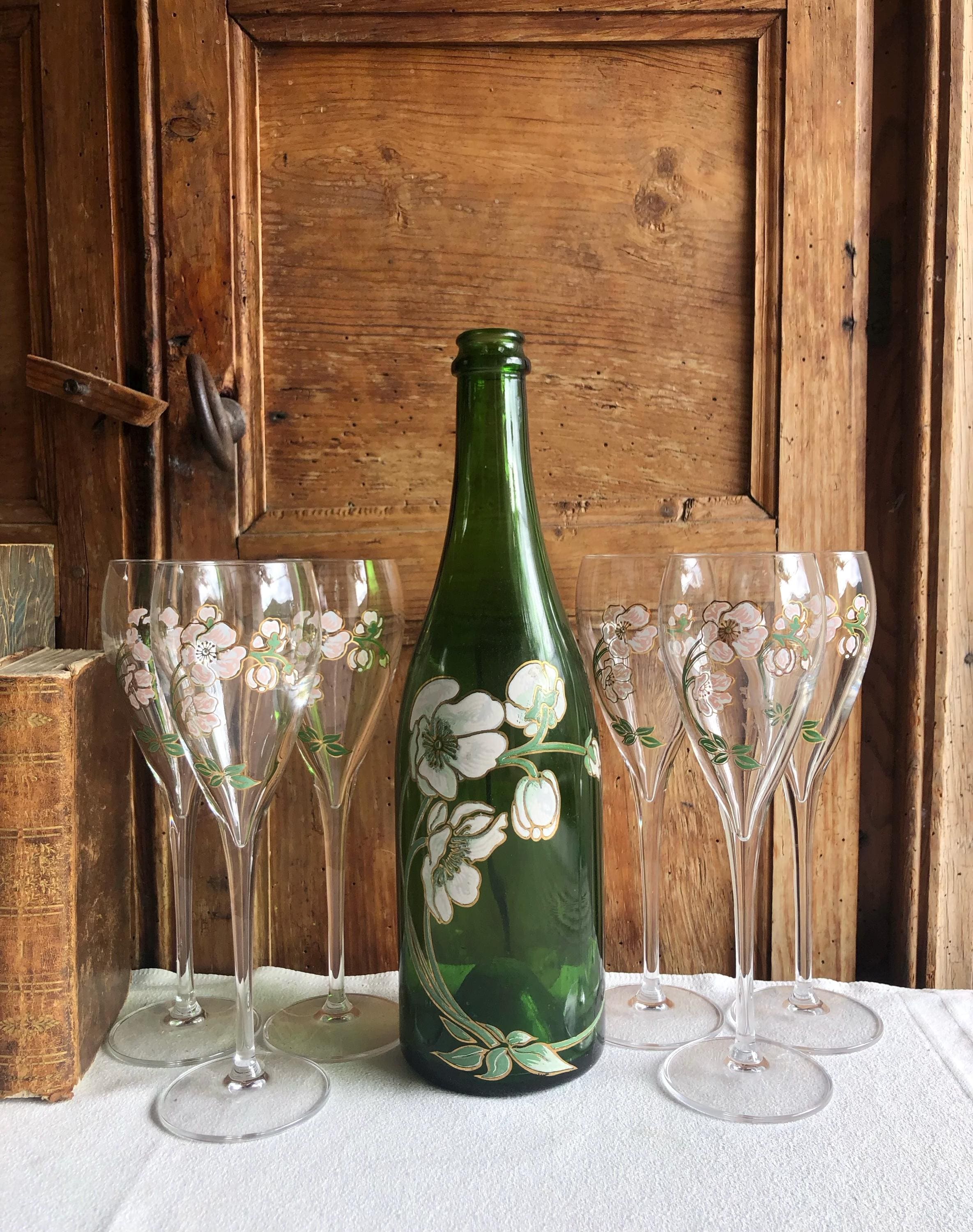 The Art of Vintage:　Perrier-Jouët 6 Vintage “PERRIER-JOUET” Belle Epoque, Art Nouveau, Crystal