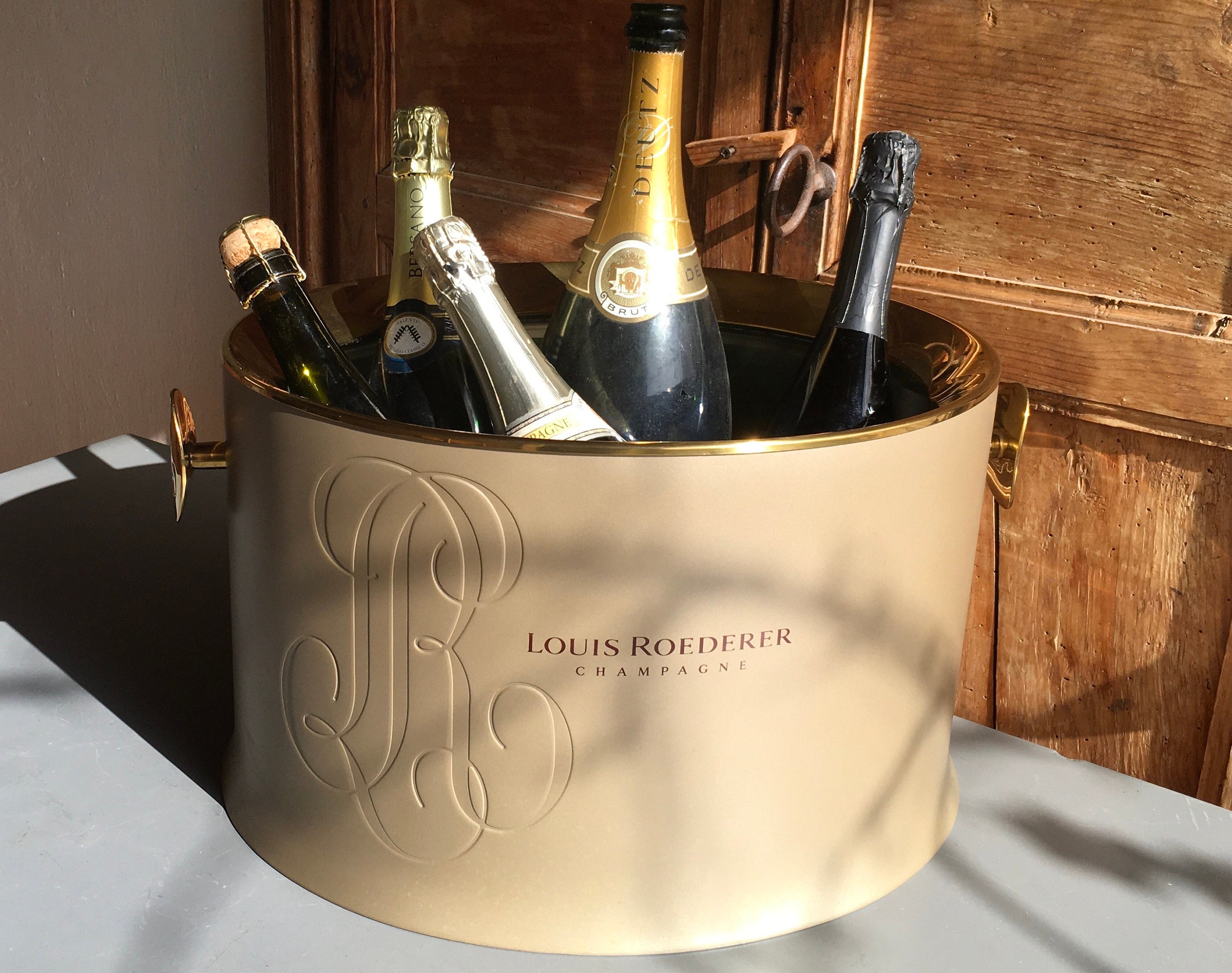 Louis Roederer Millésime Triple Magnum Seau à Champagne, Refroidisseur Vin, Seau Glace. Article Fabu