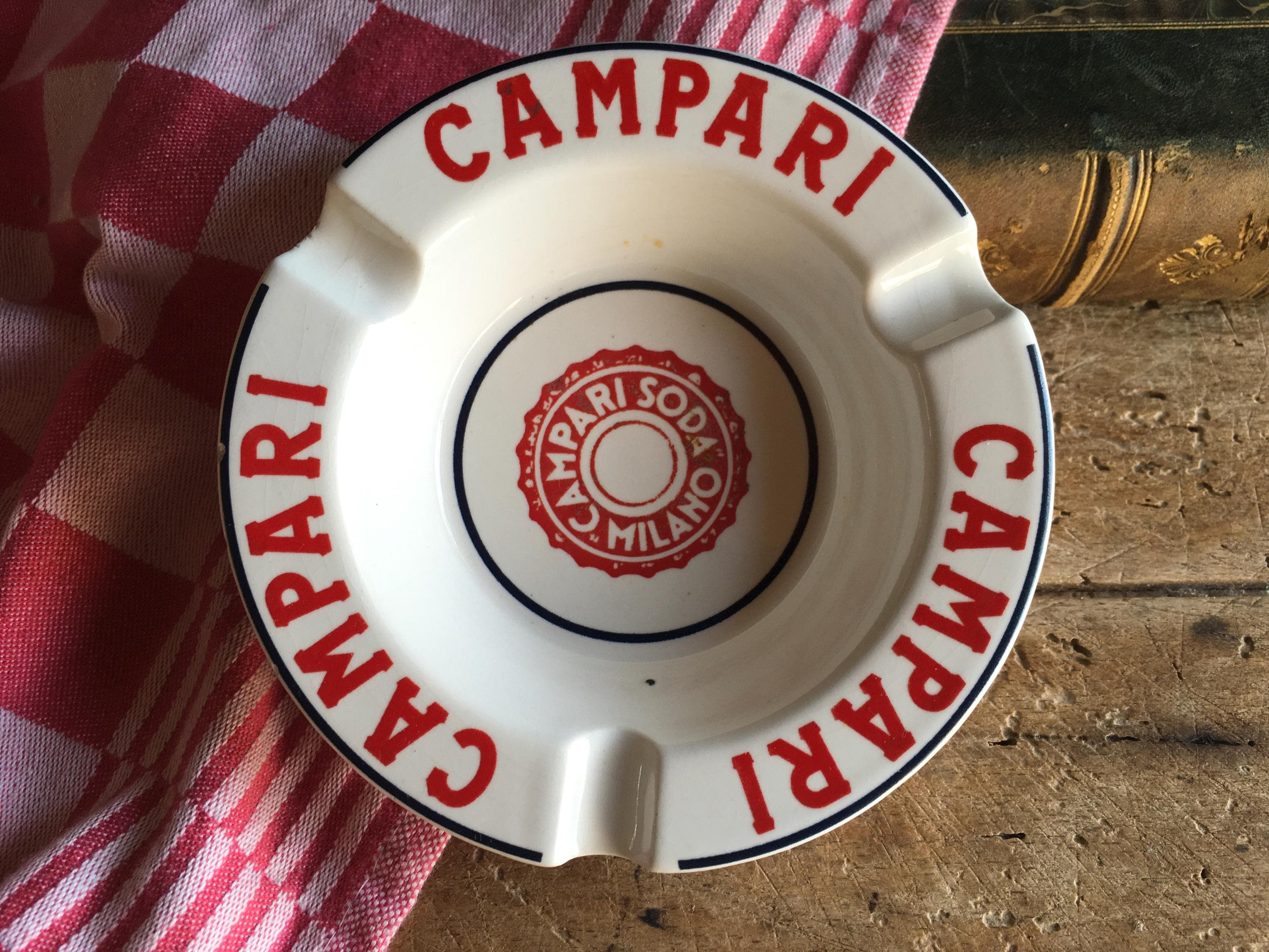 Vintage ITALIAN “CAMPARI” Ashtray/ash Tray. 1960's Made in Italy