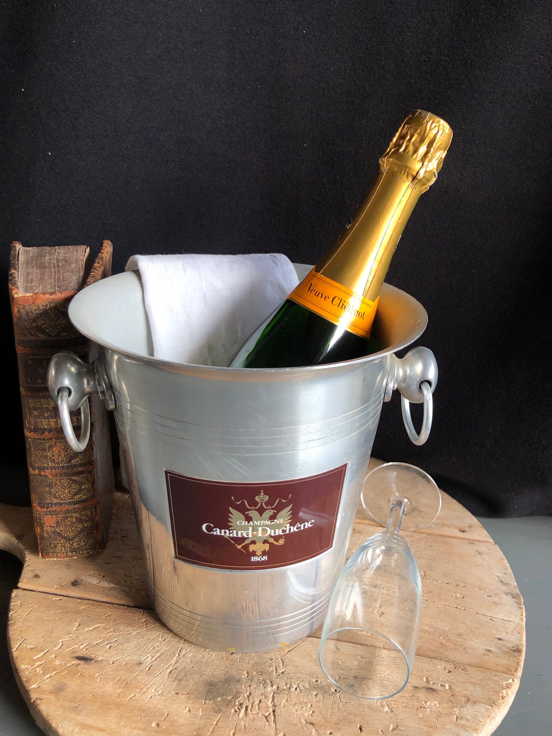 Canard-Duchêne Refroidisseur de Champagne, Seau à Glace, Refroidisseur Vin. Logo sur 1 Côté. Années 