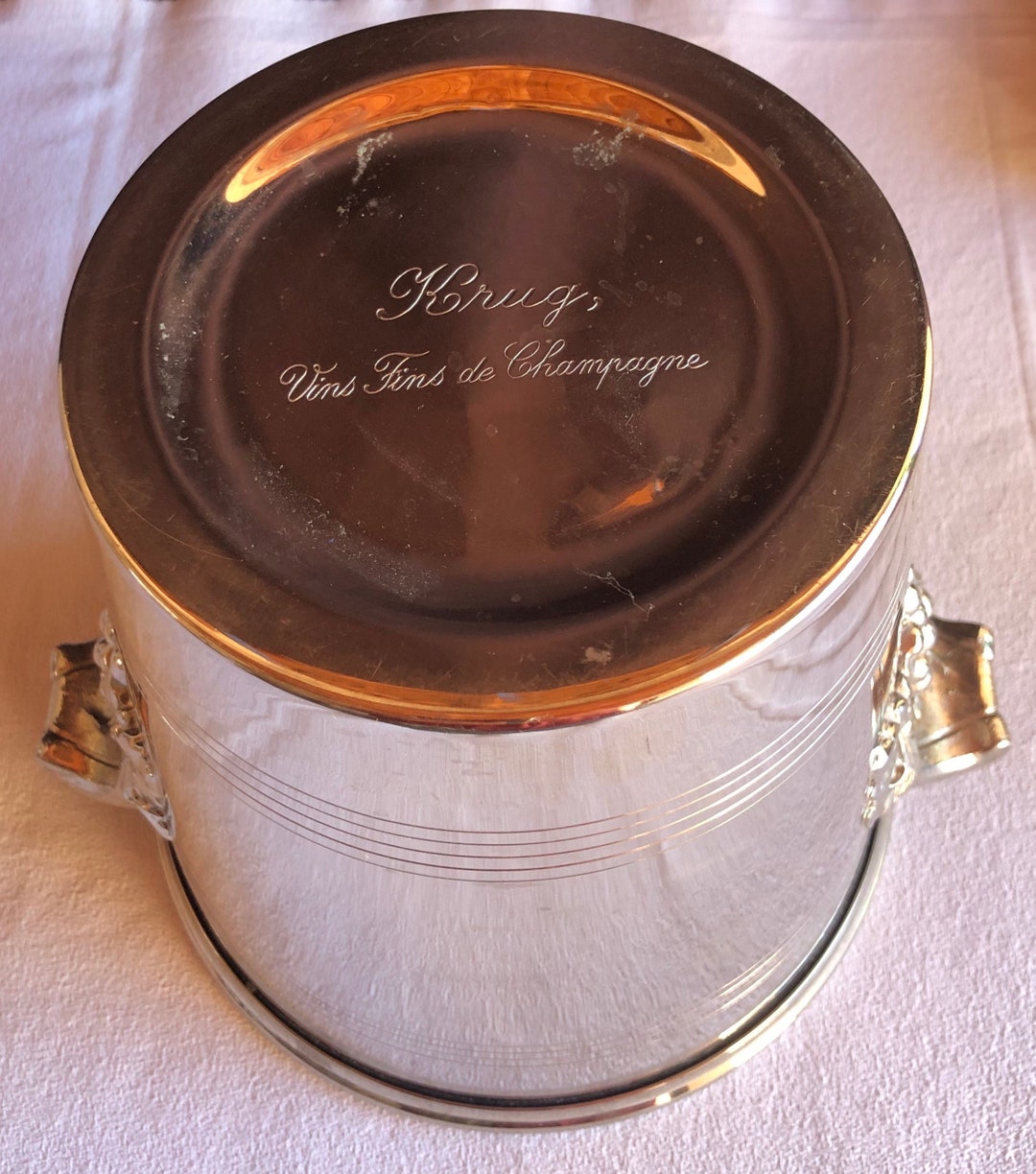 KRUG Champagne Cooler Ice Bucket Made in France. Chromed. Etsy