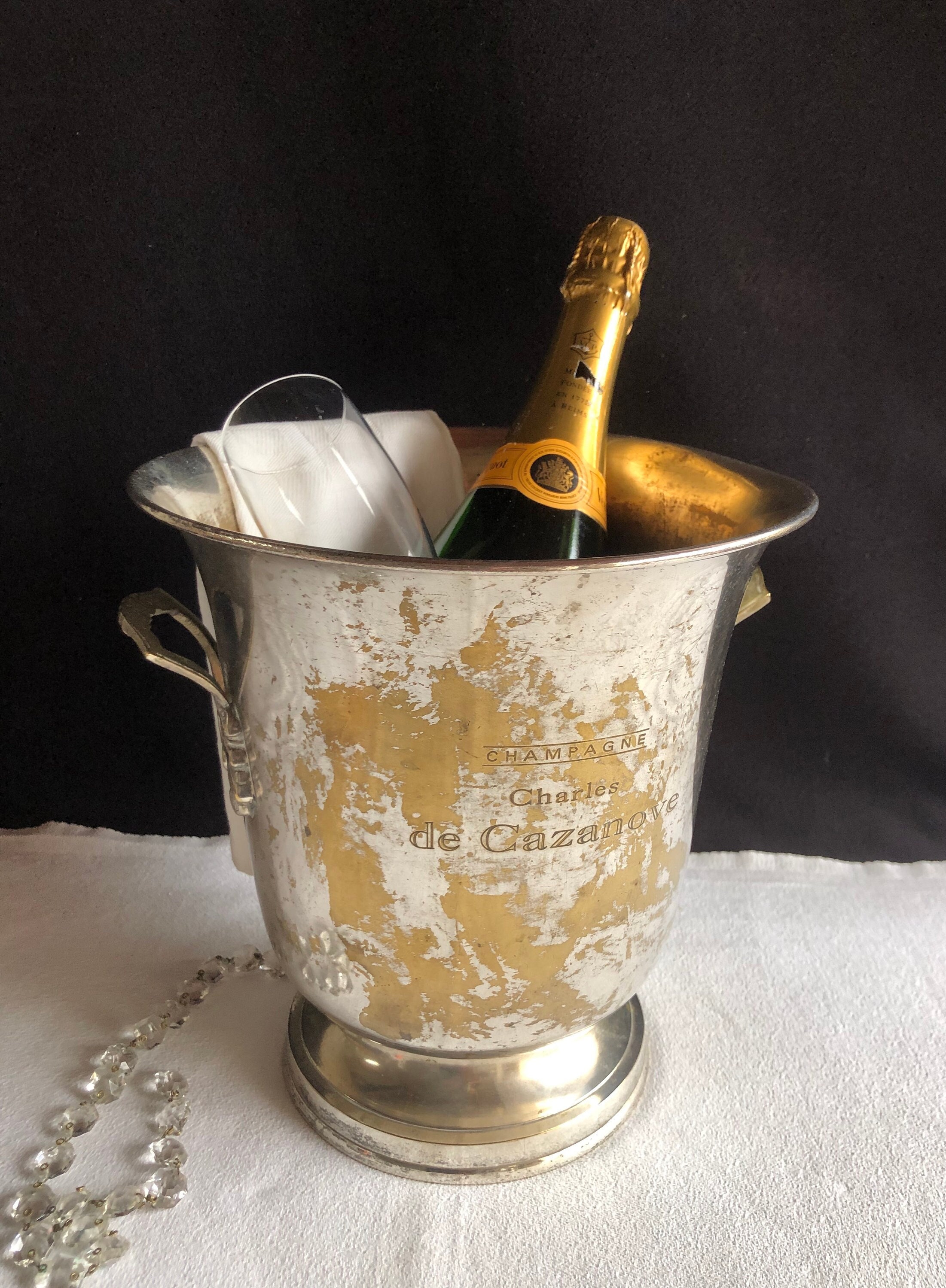 Maxlume ~ Great Gatsby ~ Solid Cast Engraved Champagne Ice Bucket