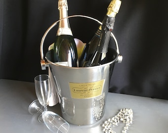 LARGE Vintage LAURENT-PERRIER Champagne Bucket, French Wine Cooler, fits 3 bottles