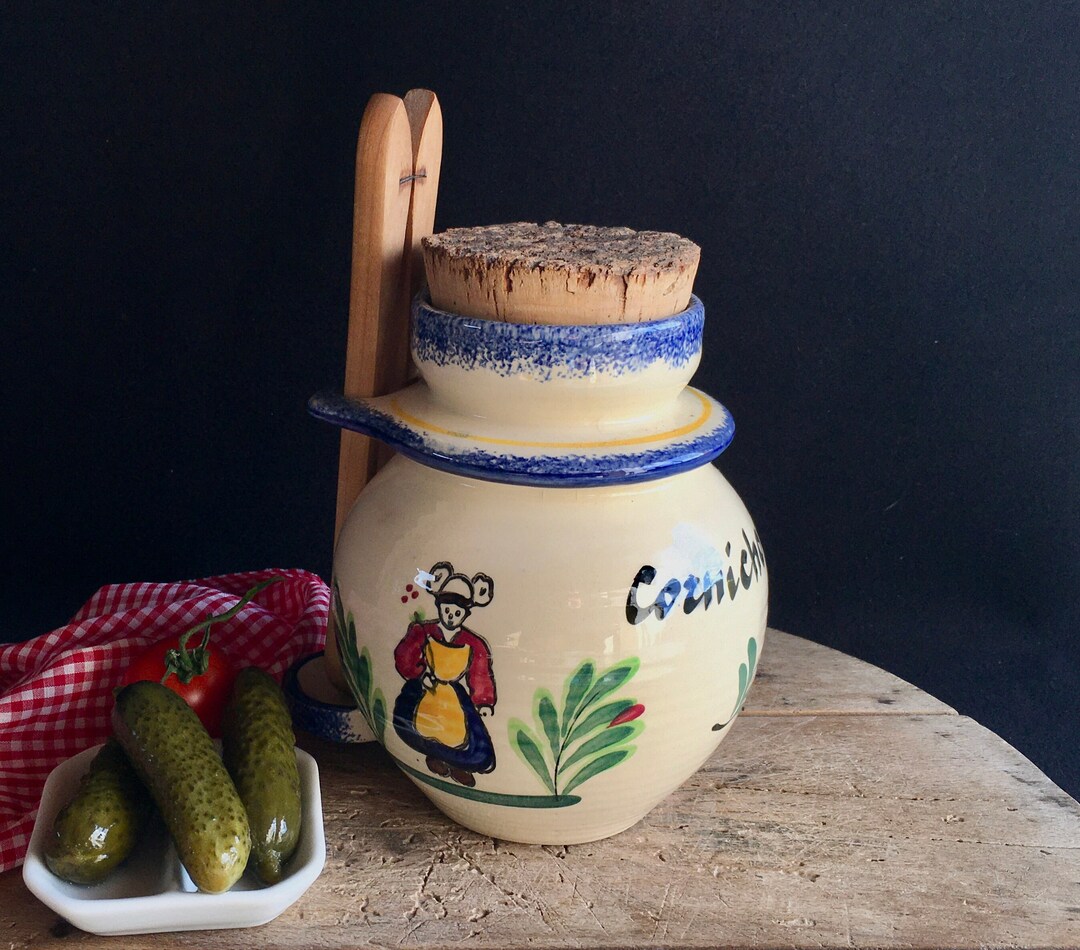 Vintage French CORNICHON Pot in Perfect Condition. Made in Etsy