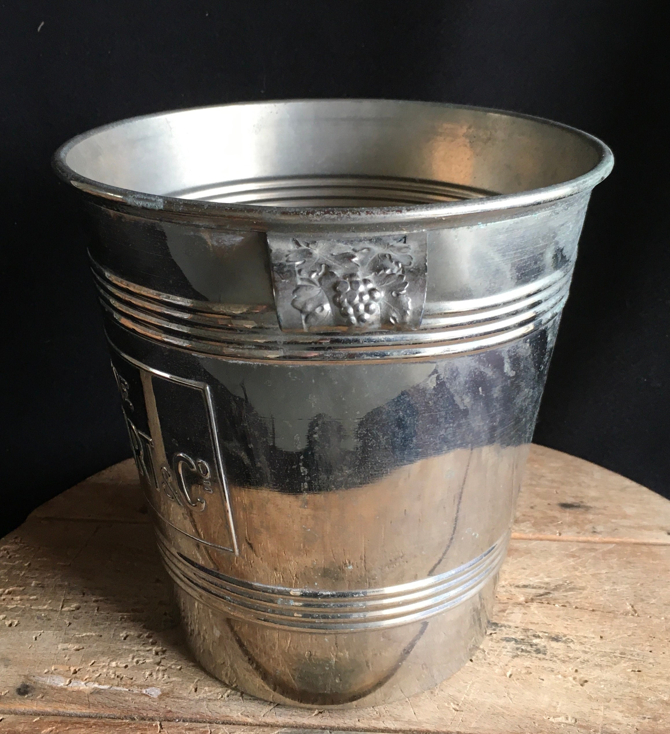 シャンパンクーラー ワインクーラー アンティーク ヴィンテージ シャンパンクーラー ニッケルシルバー ヴィンテージ シャンパン