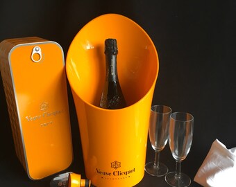 Veuve Clicquot Champagner Single Kühler Acryl Deko Ice Bucket NEU OVP