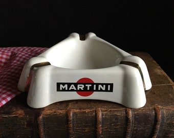 A MARTINI ceramic 1960’s ash tray, ashtray, ring dish.  Great condition. Bar, bistro, advertising, retro, collectable, man gift