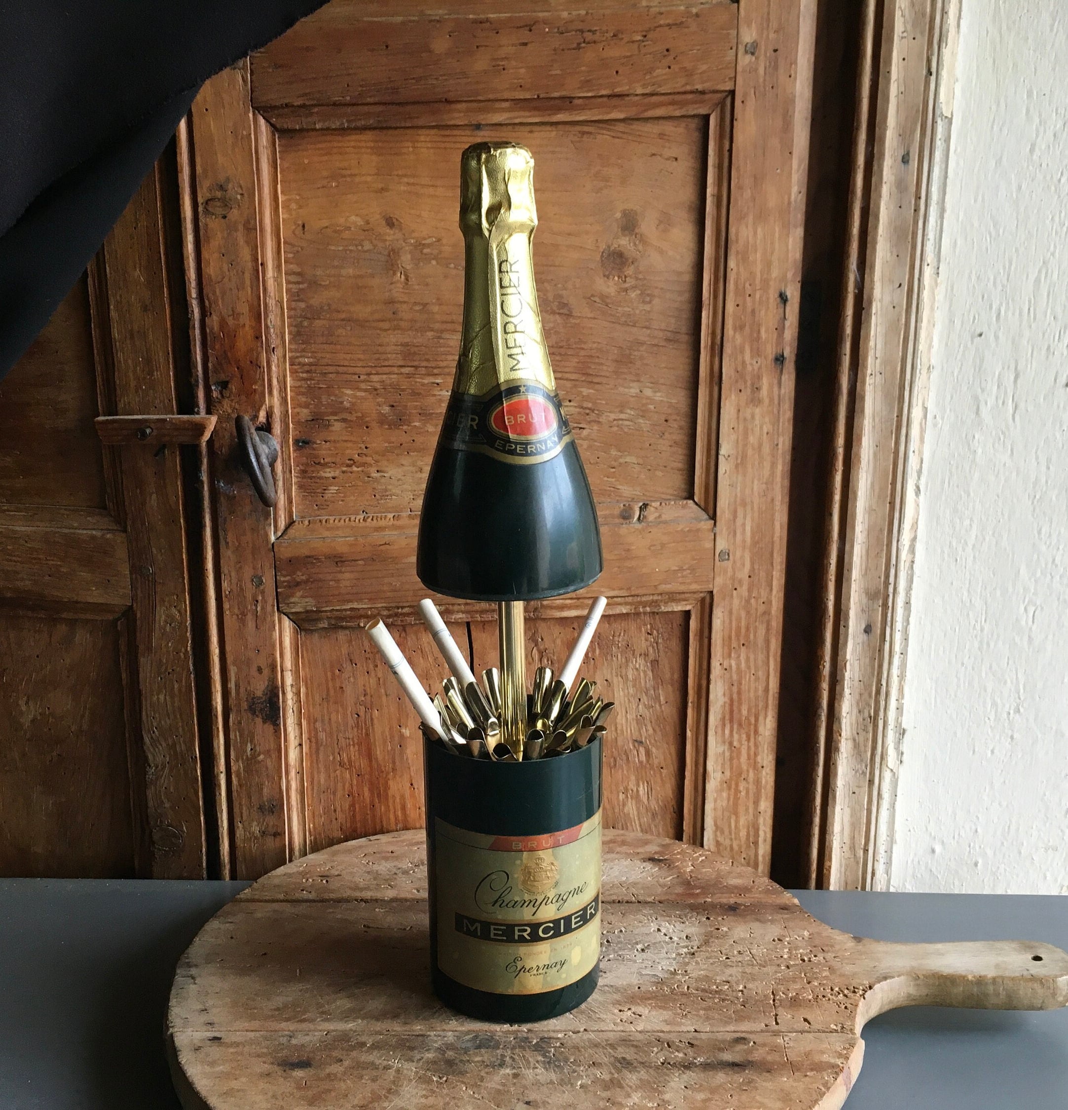 1950’s “MERCIER Champagne” cigarette dispenser. Extremely rare… Man cave,  gift, collectable, mid century European, retro, bistro, bar