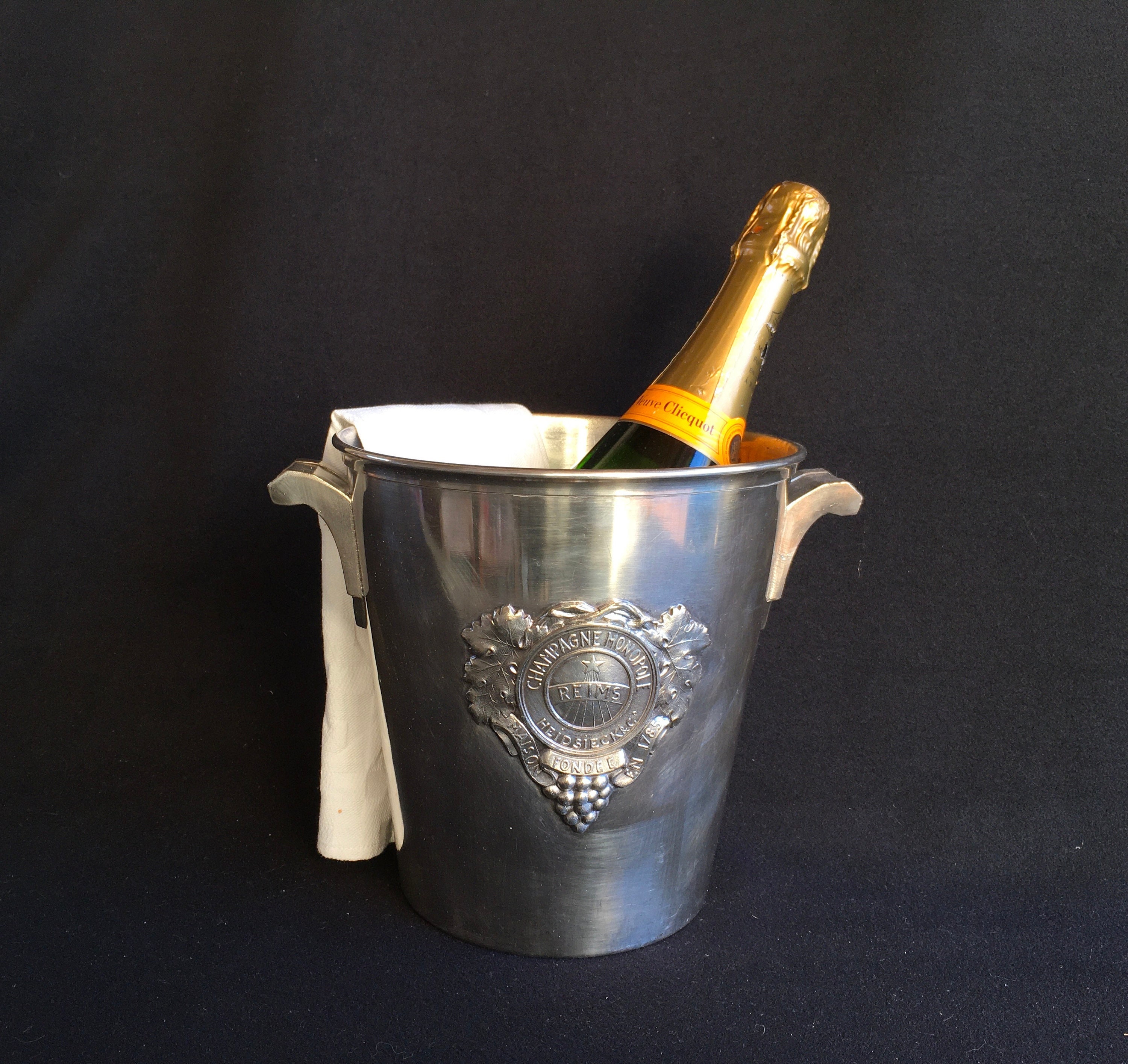 Ancien Français Art Déco Monopole - Heidsieck Champagne, Seau à Glace, Fabriqué Par Argit Paris. Pla