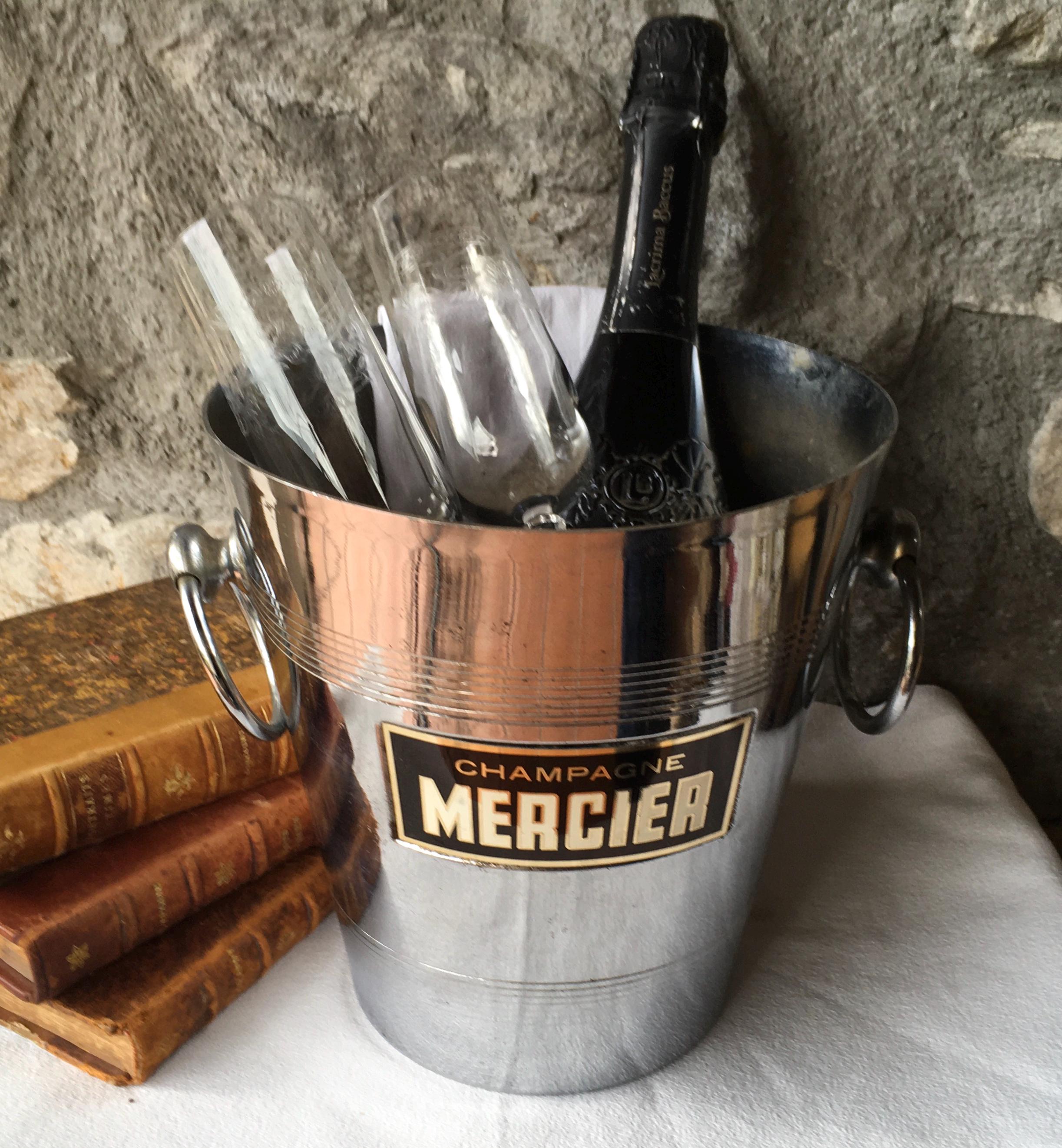 Grand Seau à Champagne MERCIER – Vasque En étain – Reproduction Vintage – Made In France
