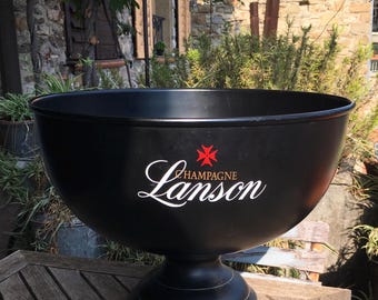 Vintage French XXL “LANSON” Champagne bucket, cooler, ice bucket. Lovely smart looking mat black cooler in used but great condition.