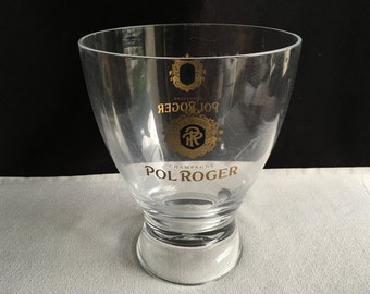 Vintage “POL ROGER” Champagne cooler, ice bucket, which was Churchill’s favorite Champagne. The bucket is in used condition.