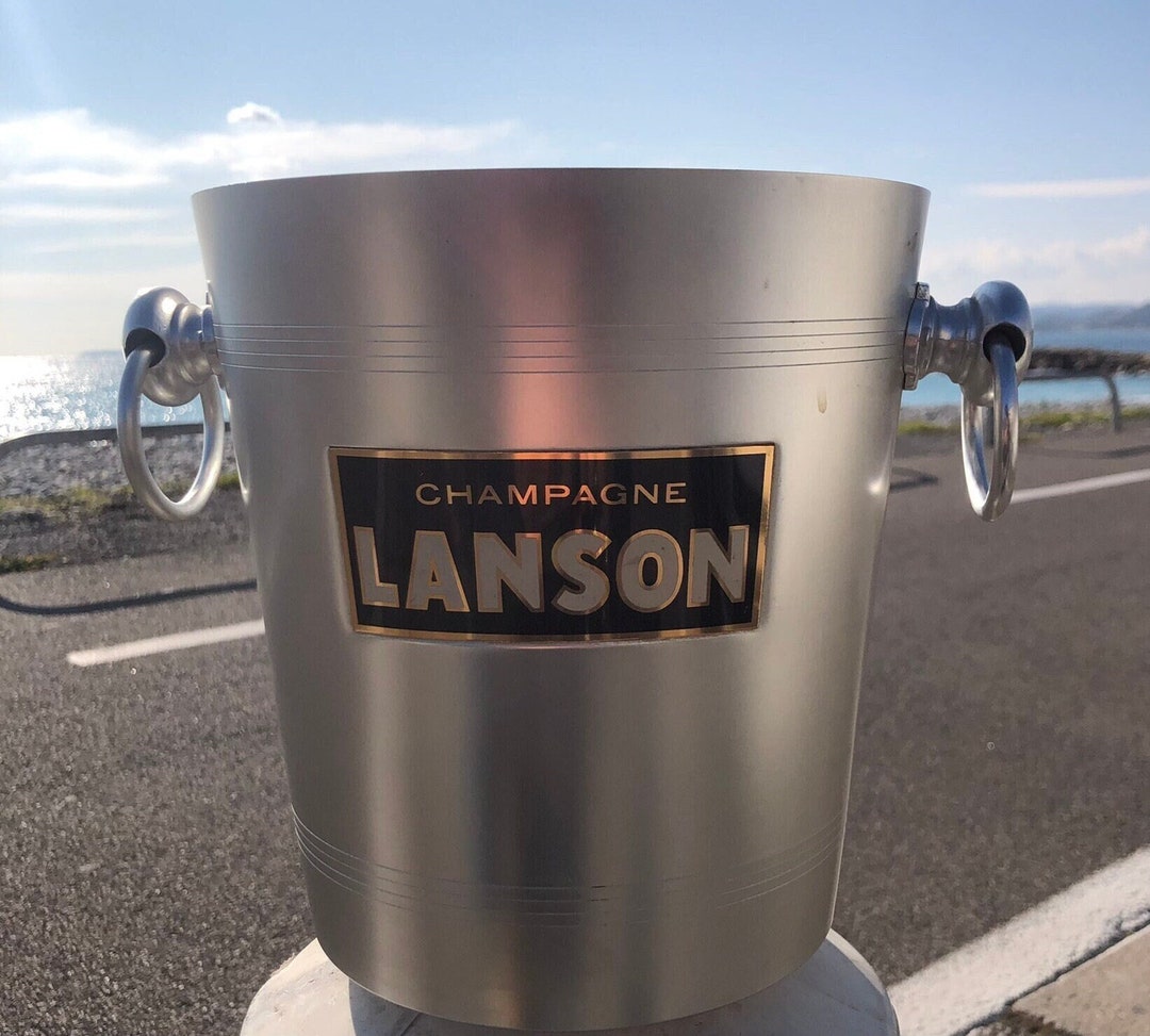 Vintage LANSON Champagne Cooler, Ice Bucket, Wine Cooler. Man Gift