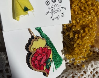 Porte-clés coeur portugais - Coração de Viana, cadeau folklorique fait main, souvenir du Portugal, breloque de sac