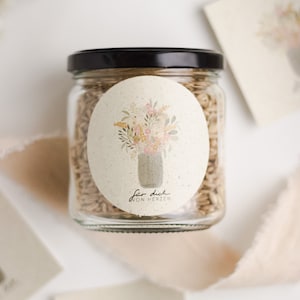 Sticker "FÜR DICH" | Verpackung | Geburtstag | Muttertag | Geschenk | Blumenstrauß I Graspapier