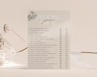 Plantilla de juego de zapatos de boda rústica: Él dijo, ella dijo (descarga digital)
