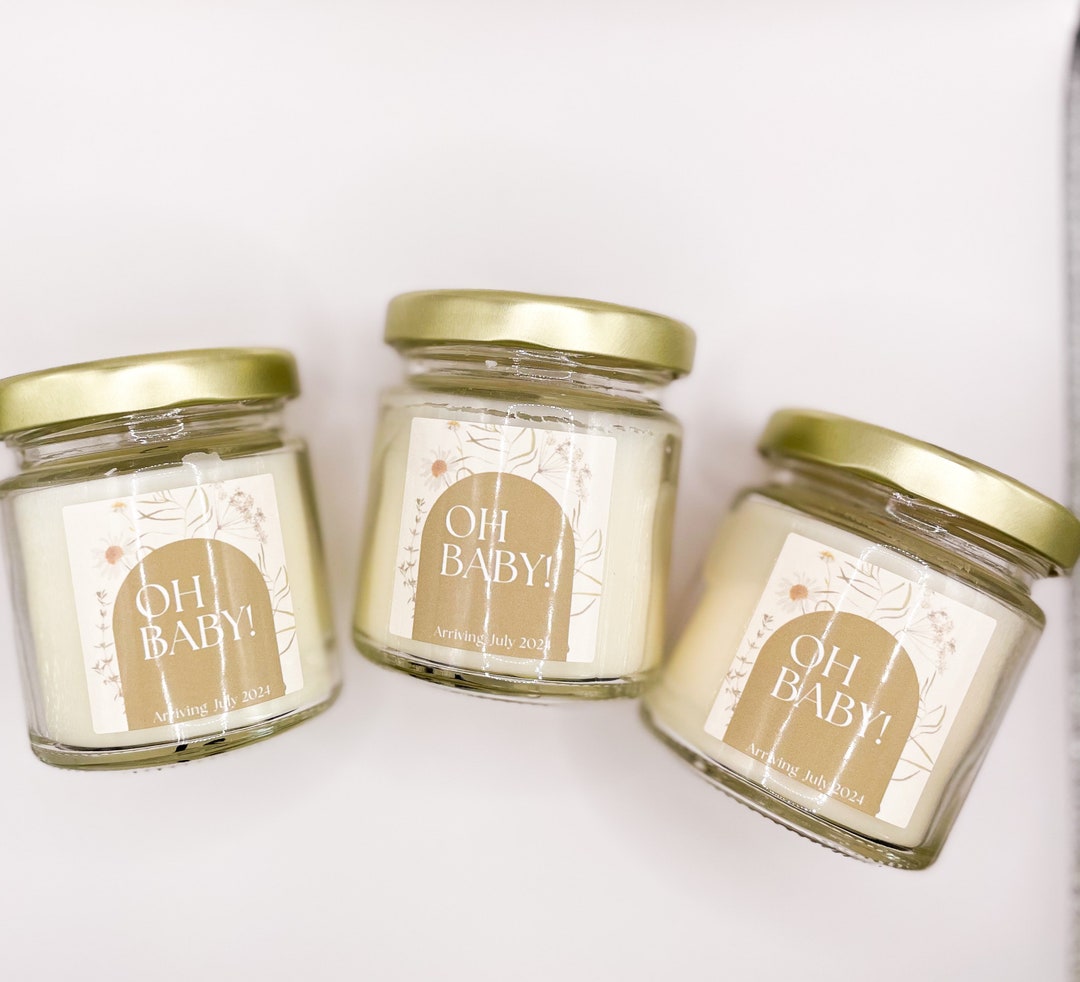 Baby Shower Favor for Guests Oh Baby Candle Favor Customize Bulk Candle