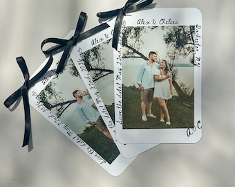 Personalized Photo Save The Date Magnet: Wedding Invitation Card