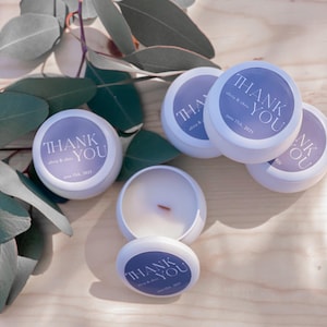 Wedding Favors for Guests Bulk Thank You Custom Candle Favor Shower Favors Personalized Shower Favor BULK Candles Gold Candle Tin Cream Tin