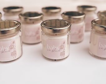 Baby Shower Candle Favors: Baby in Bloom, Clean Scent, 4oz