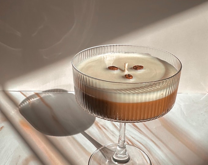 Espresso Martini Candle: Handmade Coconut Wax Coffee Scent