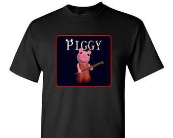 Kids T Shirt Inspired By The Game Piggy Mr P Etsy - roblox piggy mr. p coloring pages