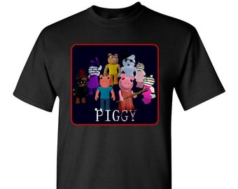 Kids T-Shirt Inspired by the game Piggy -  Piggy, Zizzy, Zuzy, Zee, Pony, George, Ghosty and Budgey.