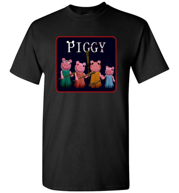 Kids T Shirt Inspired By The Game Piggy Family Portrait Etsy - dino belly roblox t shirt blue