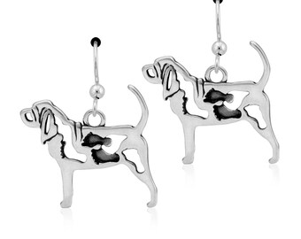 Sterling Silver Bloodhound Earrings