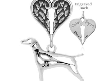 Vizsla Angel Pendant, Custom Breed Memorial Keepsakes