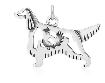 Sterling Silver Irish Setter Necklace Jewelry